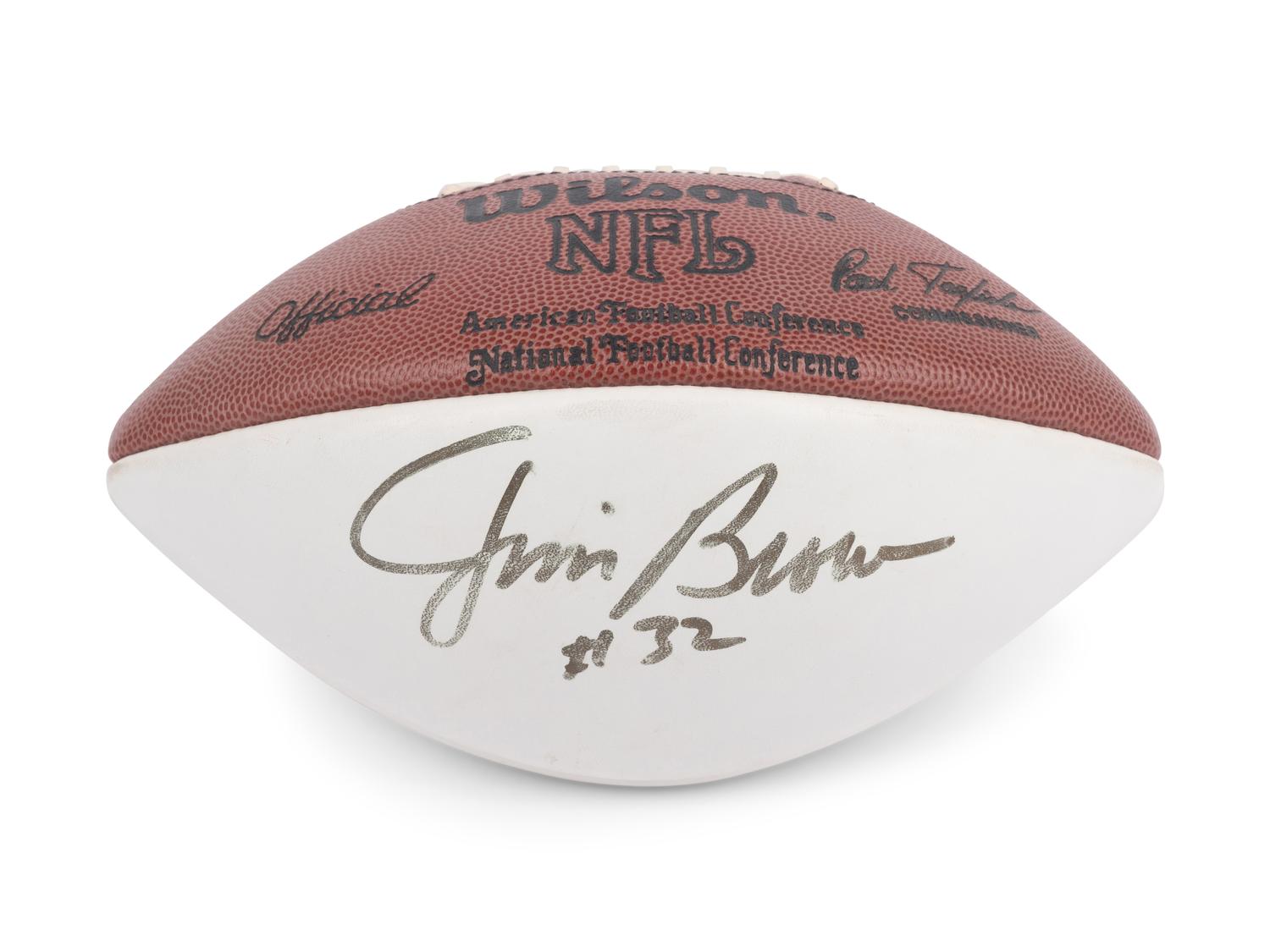 A Jim Brown Signed Autograph Football (Beckett Authentication Services),