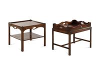 Two George III Style Mahogany Tray Tables