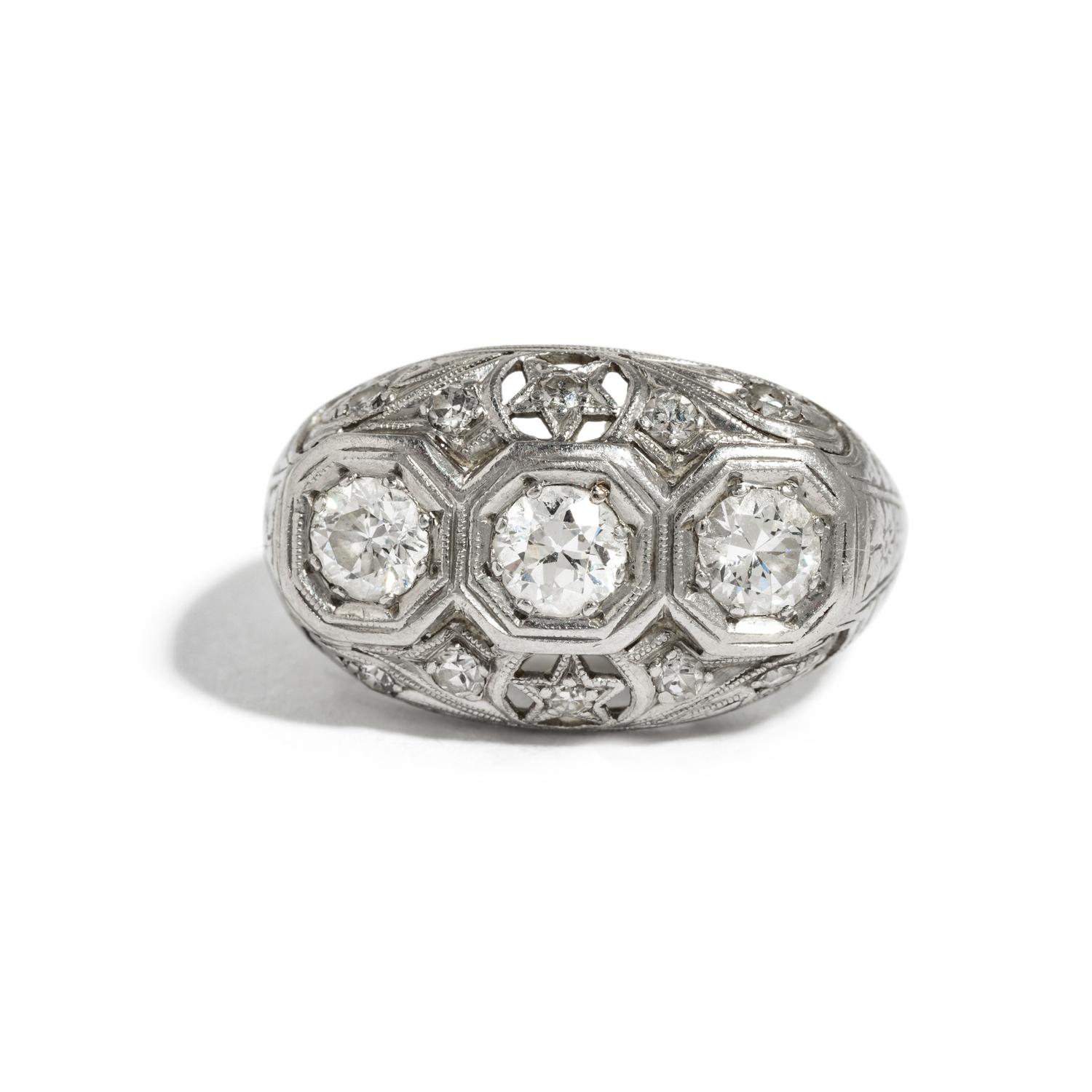 PLATINUM AND DIAMOND RING