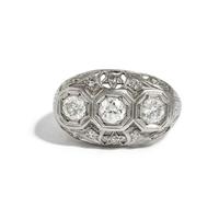 PLATINUM AND DIAMOND RING
