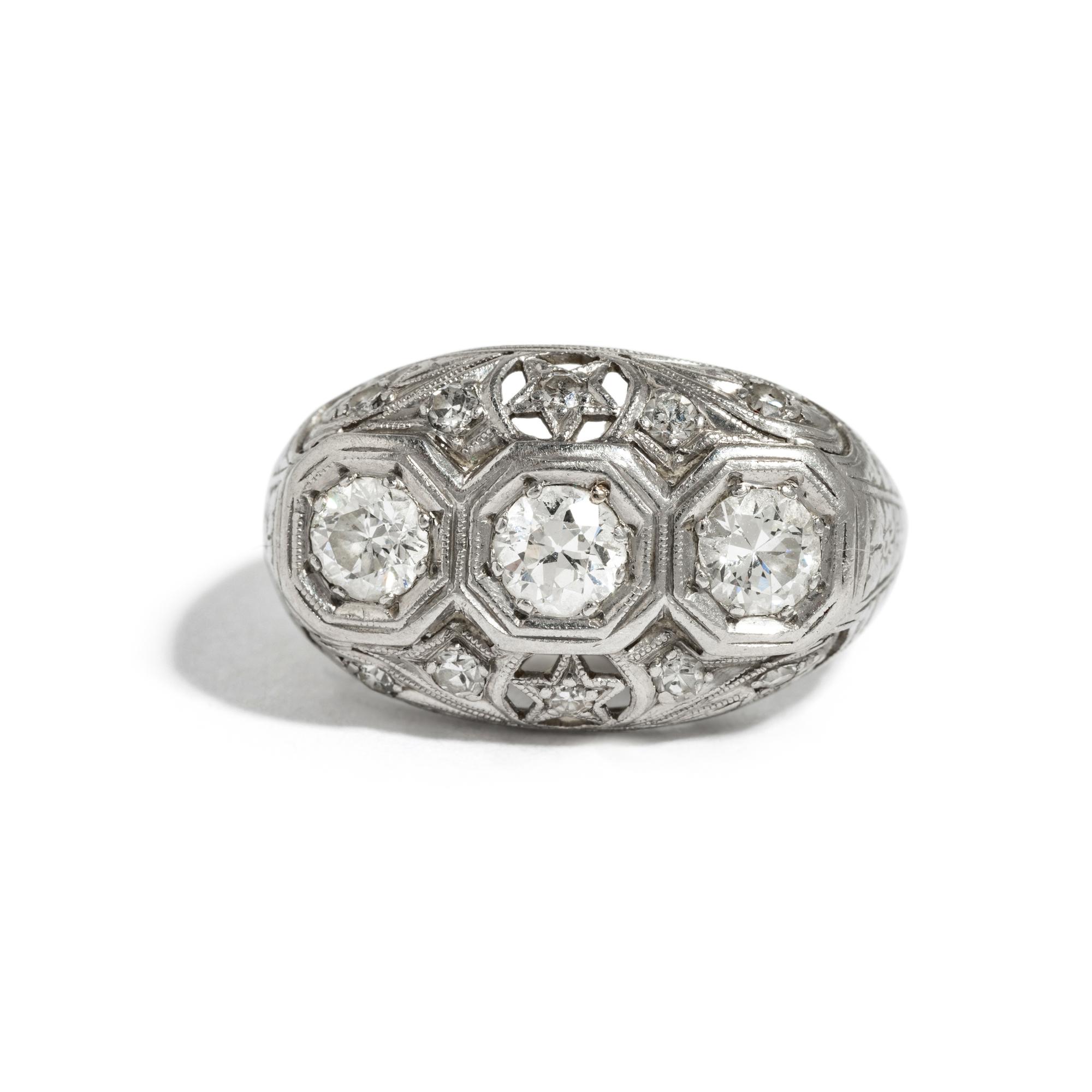 PLATINUM AND DIAMOND RING