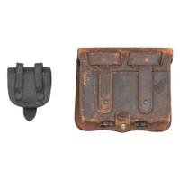 Baker & McKinney Contract US Pattern of March 1864 .58 Caliber Cartridge Box with Rare SNY Plate and a Cap Pouch