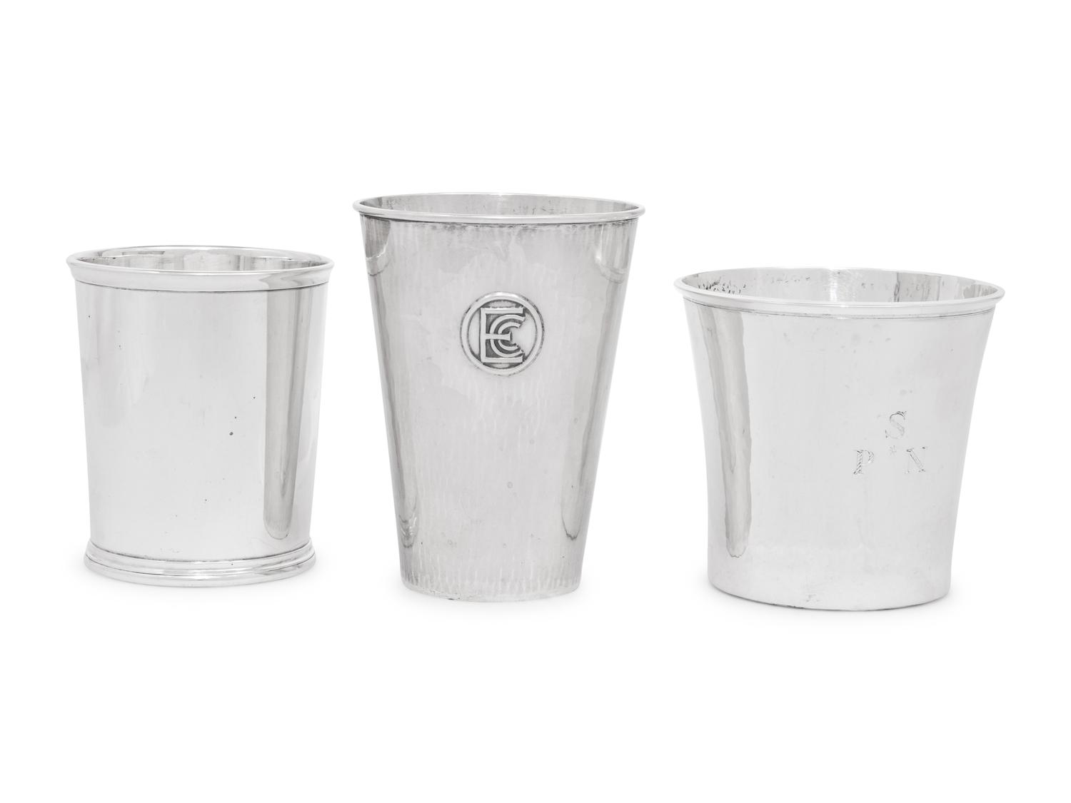 Three American Arts & Crafts Silver Beakers