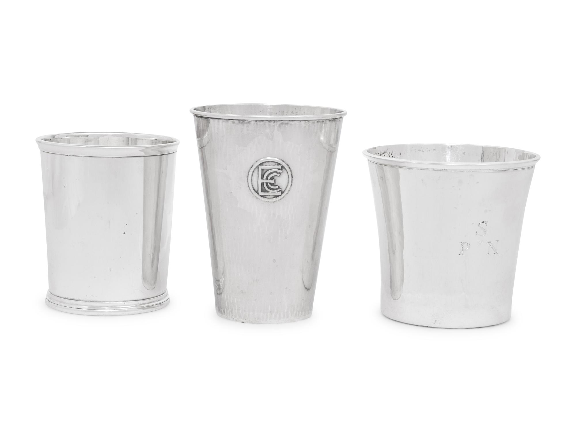 Three American Arts & Crafts Silver Beakers