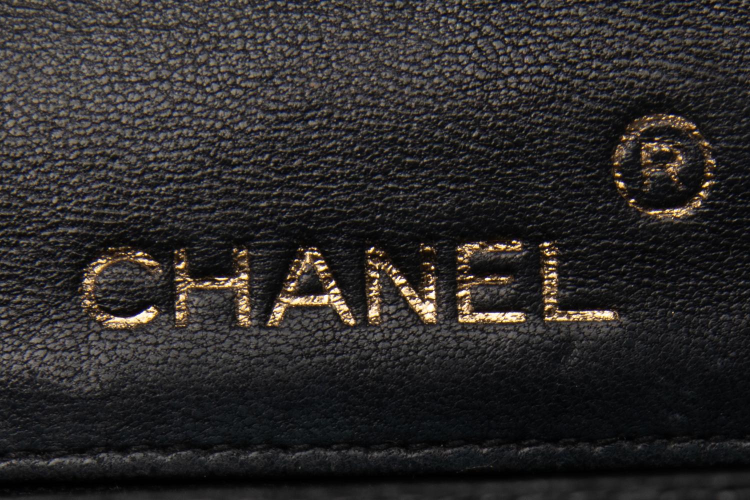 Chanel Small Flap Bag in Navy Lizard, 1986-88