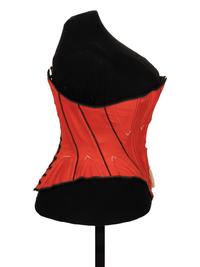 Two Women's Understructure Pieces: One Corset, One Crinoline, 1870s