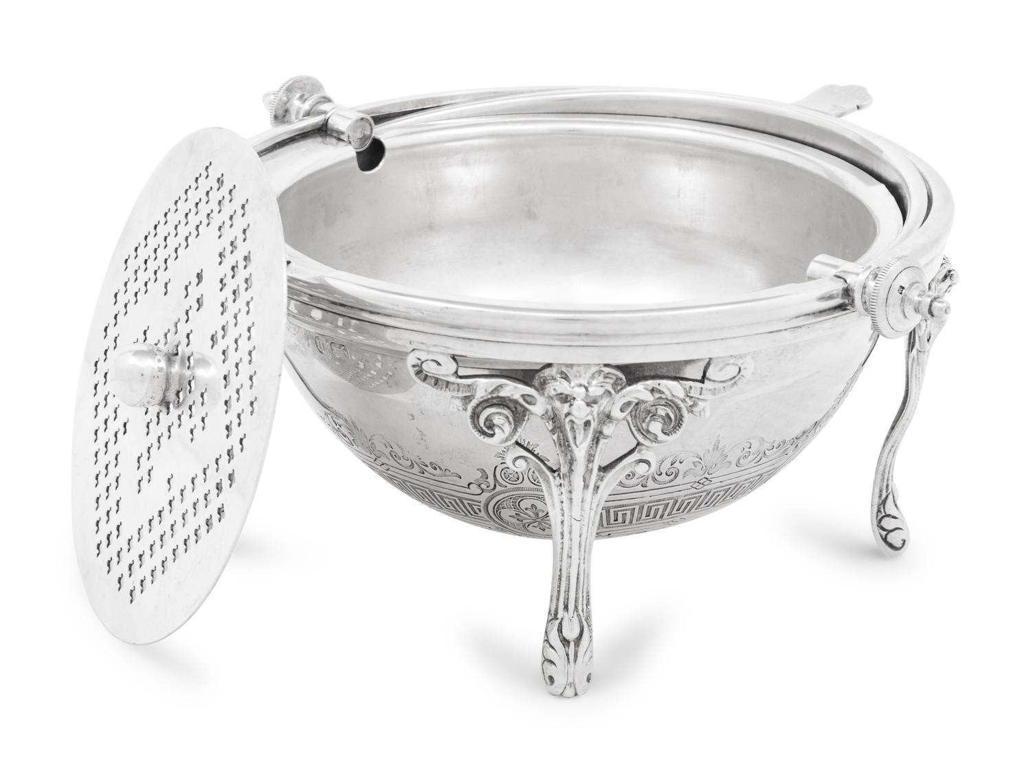 A Victorian Silver Covered Butter Dish