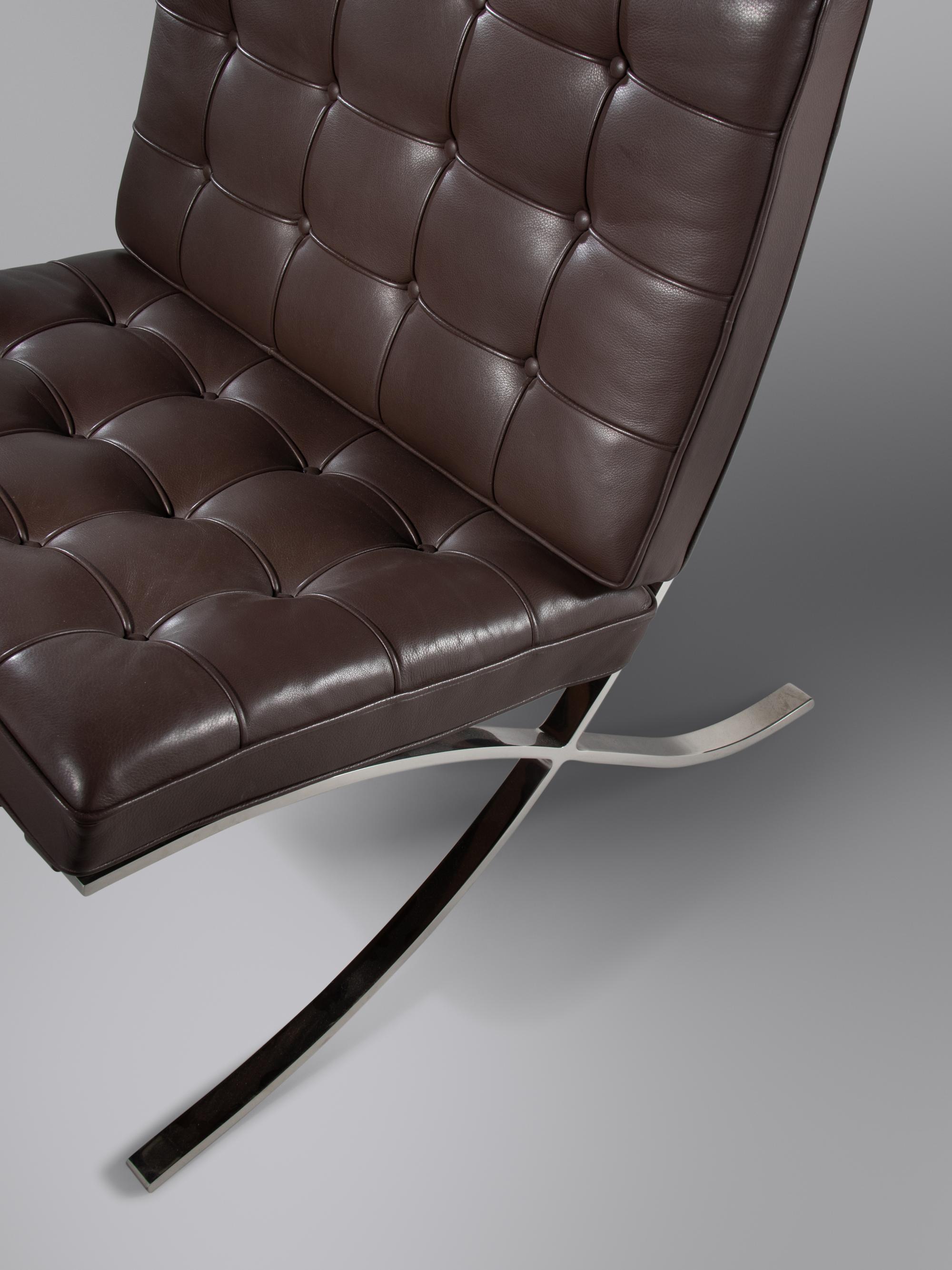 Pair of Barcelona Lounge Chairs Knoll Associates, USA