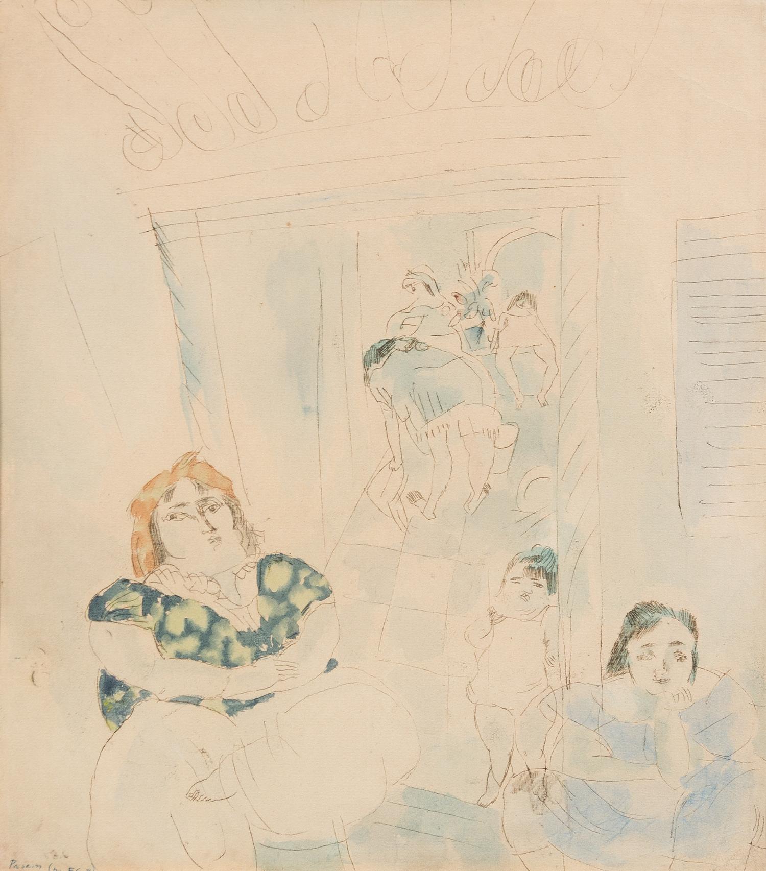 Jules Pascin, (Bulgarian, 1885-1930), Meditation