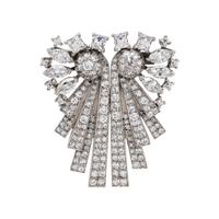 VERDURA, CONVERTIBLE BICOLOR GOLD AND DIAMOND DOUBLE CLIP/BROOCH