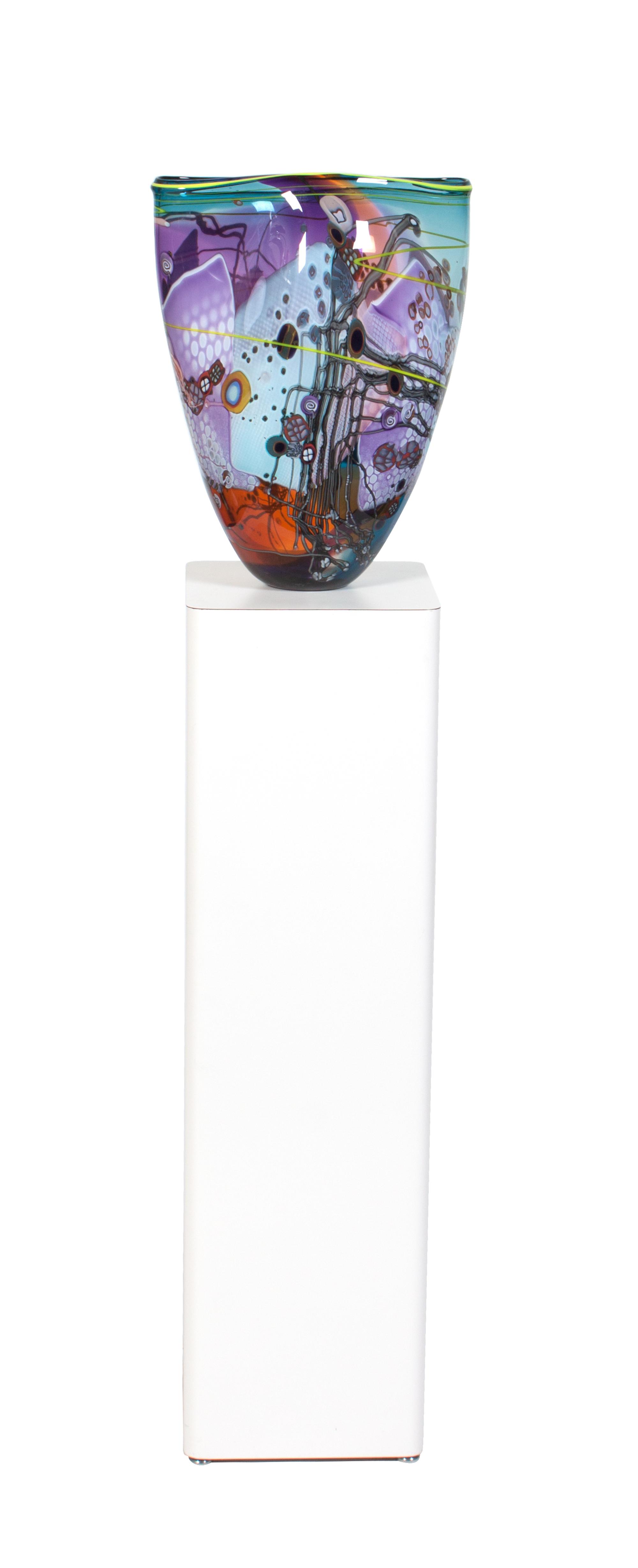 An Art Glass Vessel Height 17 inches. — WES HUNTING, 1991