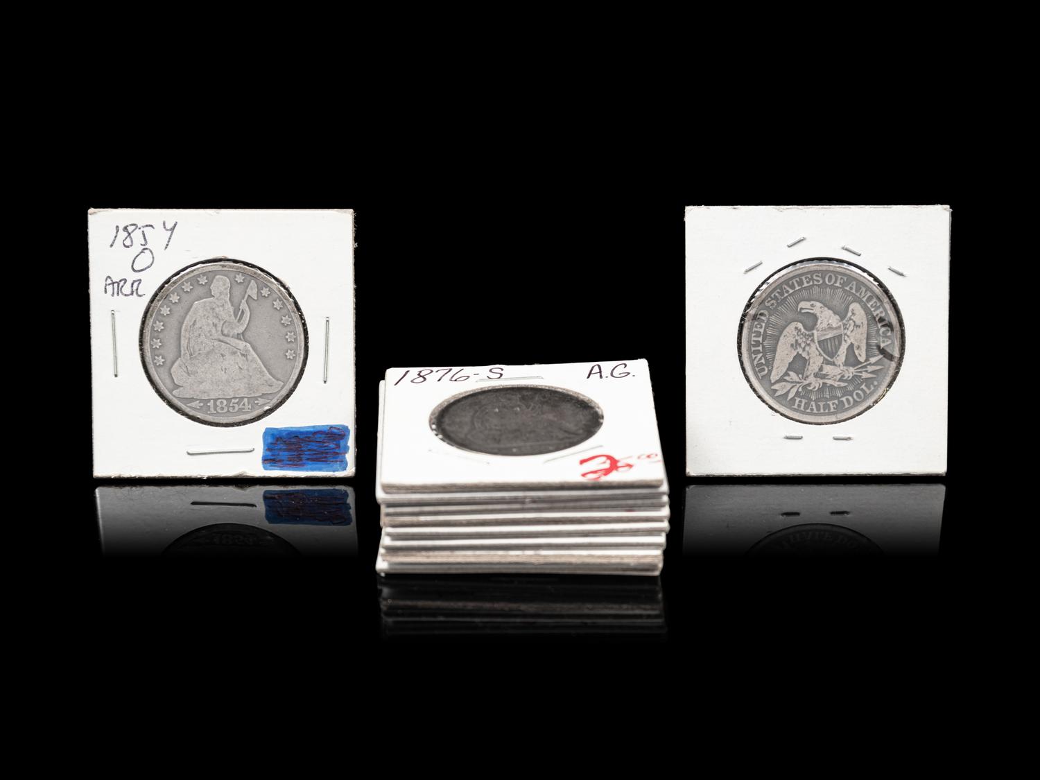 Ten Seated Liberty 50c Coins
