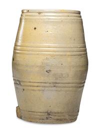 An Eight-Gallon Molded Stoneware Cask or Cooler