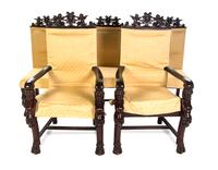 An American Mahogany Dining Room Suite, R.J. HORNER, Height of tallest 80 inches. — R.J. HORNER,