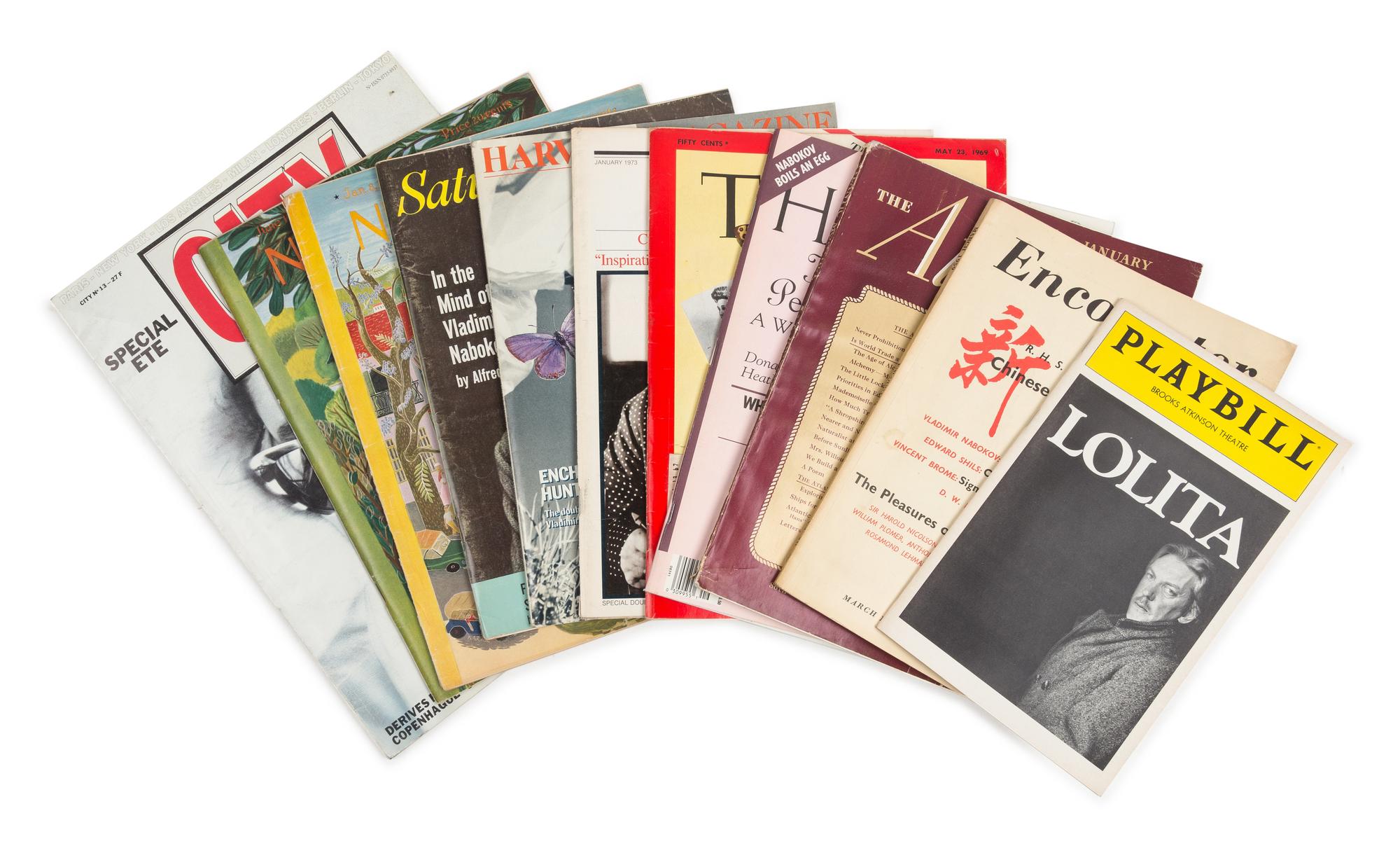 NABOKOV, Vladimir (1899-1977). A group of periodical and journal appearances and contributions to publications. Approximately 150 vols.