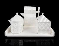 Stanley Tigerman and Margaret McCurry (American, b. 1930; b. 1943), SWID POWELL, 1986, Teaside tea set