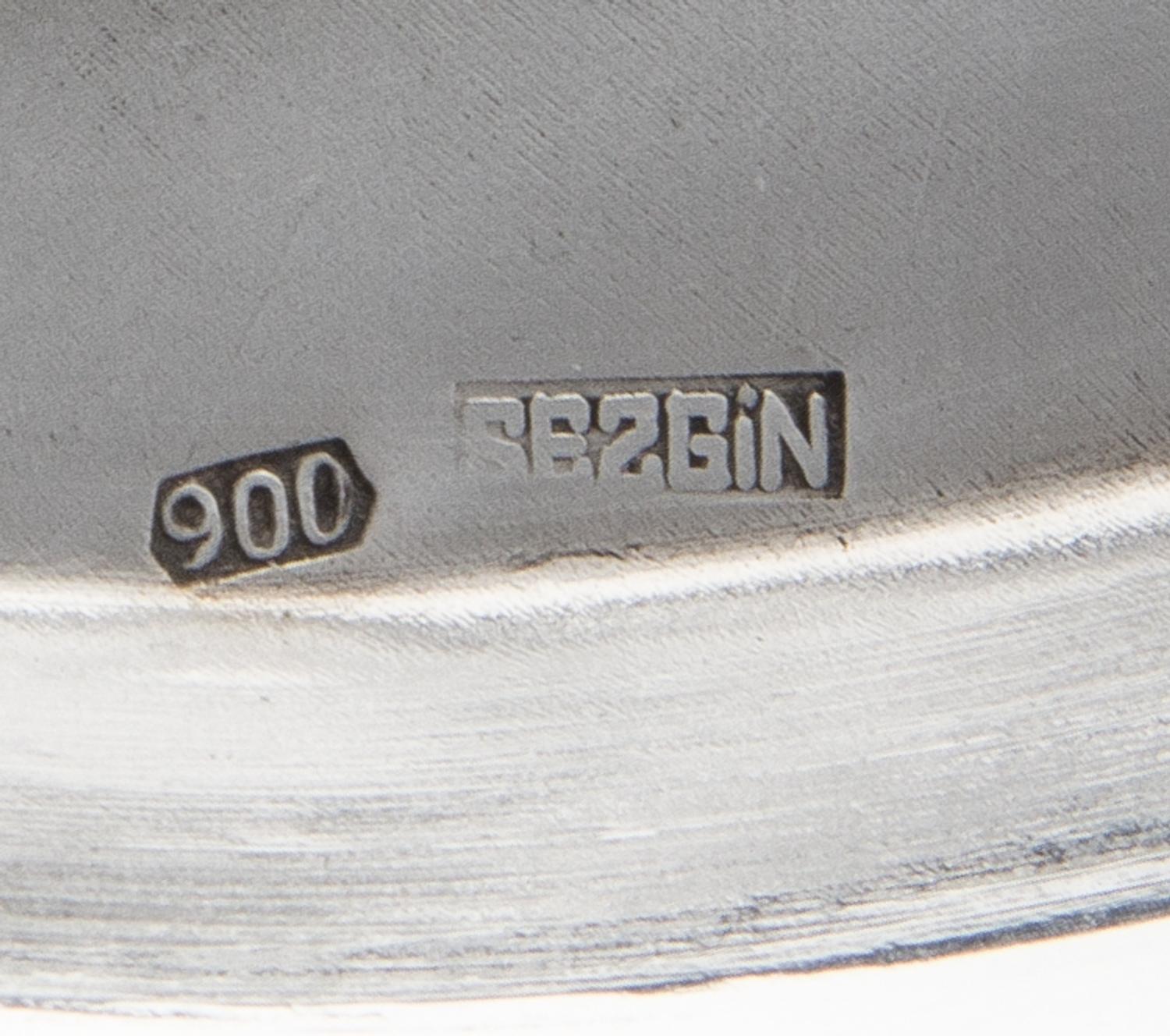 A Turkish Samodorok Decorated Silver Bowl, Sezgin, Istanbul, Mid-20th Century,