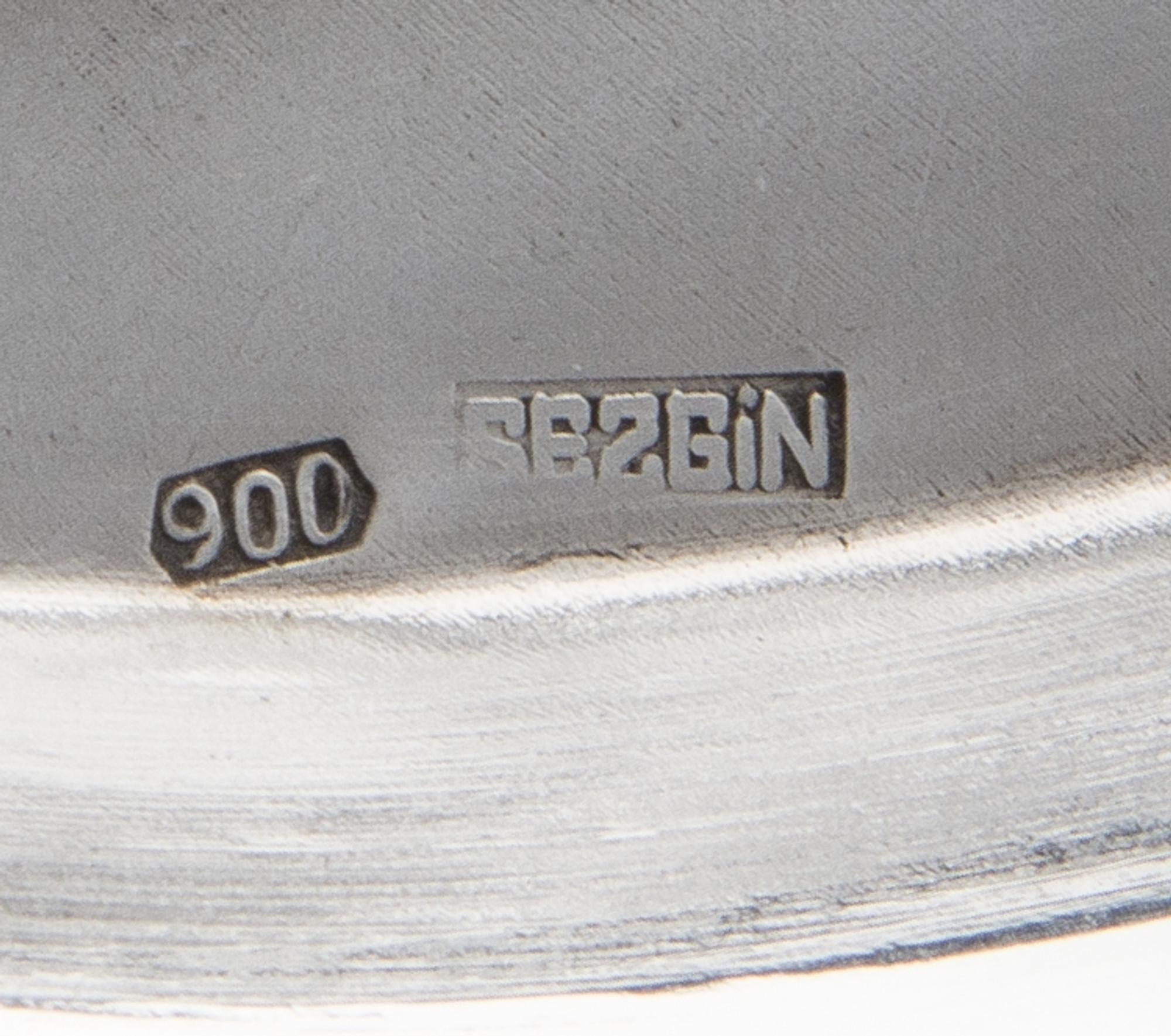 A Turkish Samodorok Decorated Silver Bowl, Sezgin, Istanbul, Mid-20th Century,