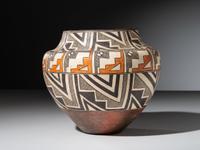Acoma Polychrome Pottery Olla