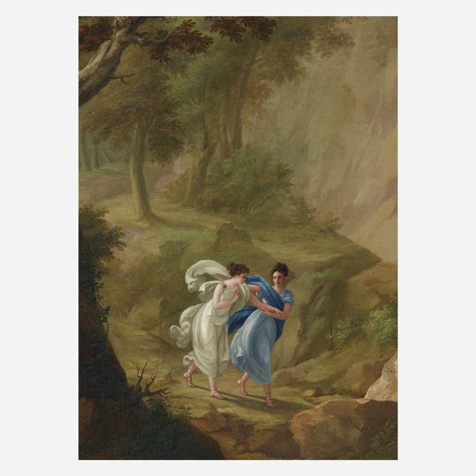 Anna Matteini (Italian, Early 19th Century-1878) Delphic Muses Approaching the Corycian Cave on Mount Parnassus, Greece