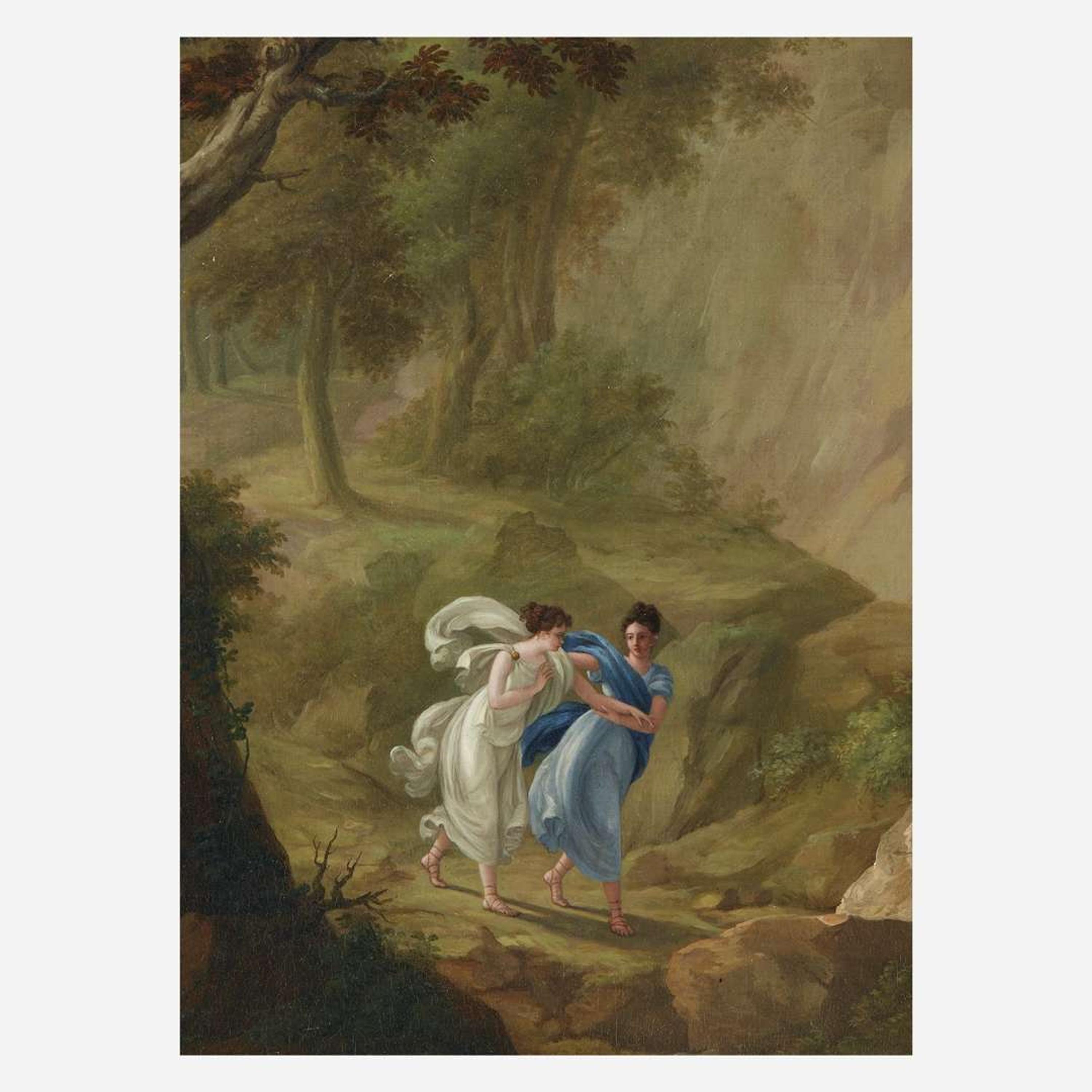 Anna Matteini (Italian, Early 19th Century-1878) Delphic Muses Approaching the Corycian Cave on Mount Parnassus, Greece