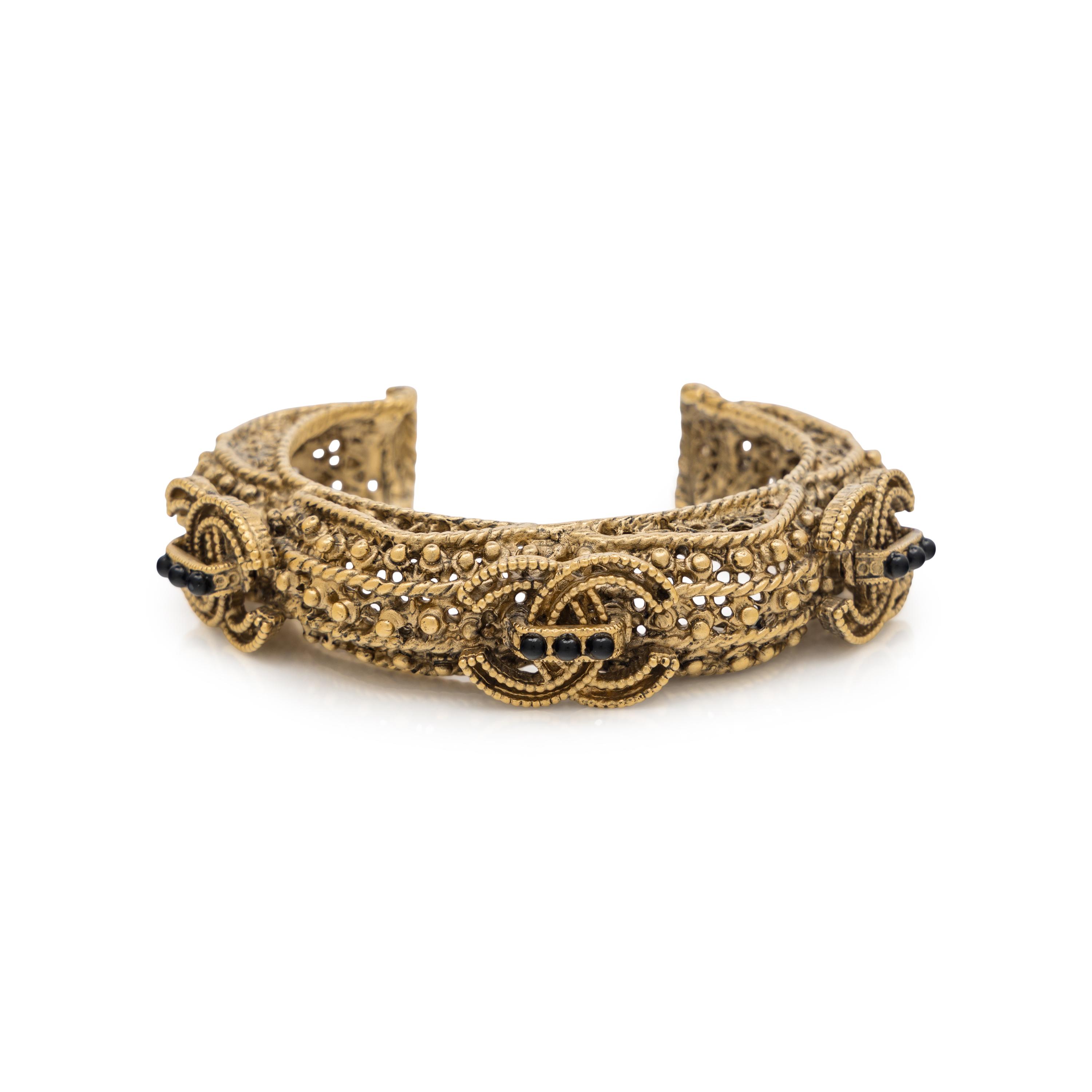 Chanel, Ornate Gilt Cuff