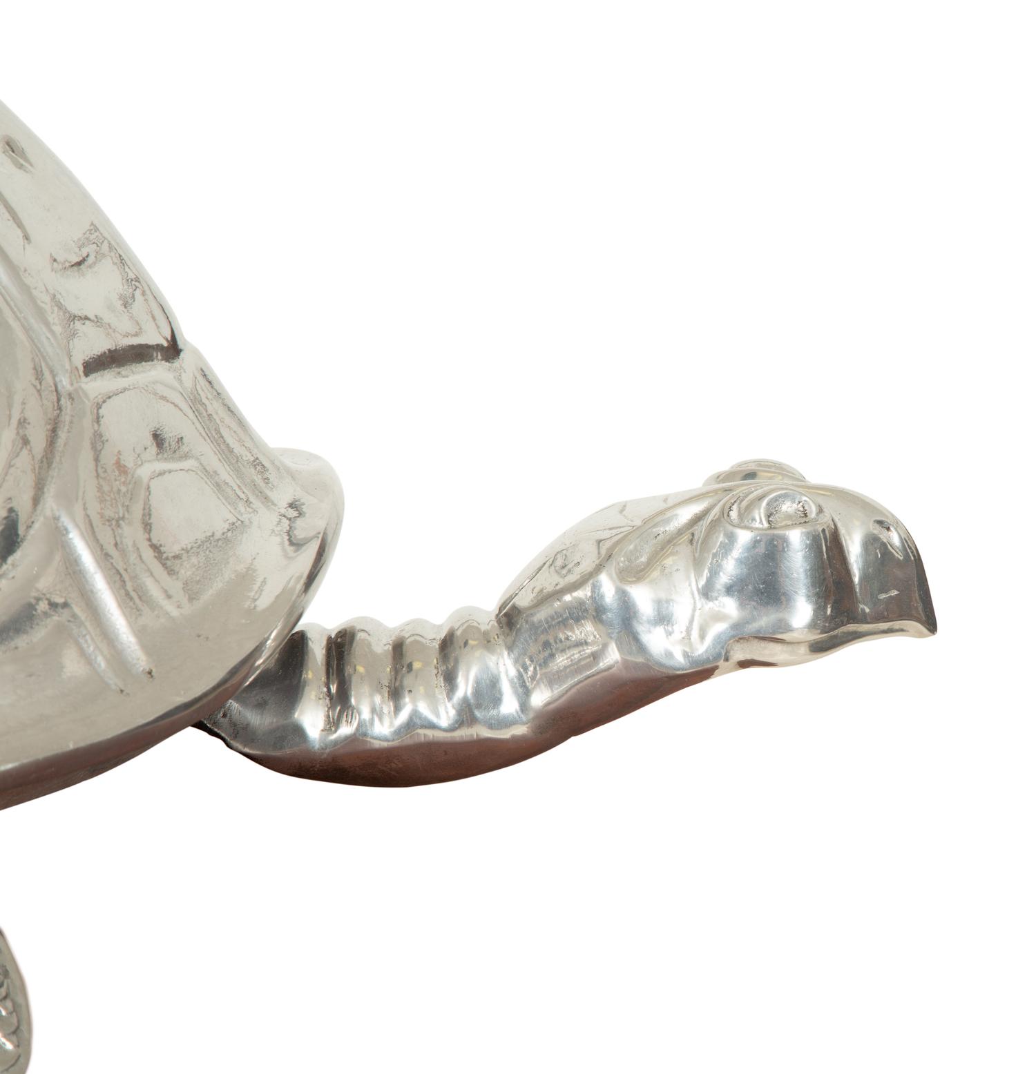 A Monumental Arthur Court Silver Aluminum Turtle Meat Dome