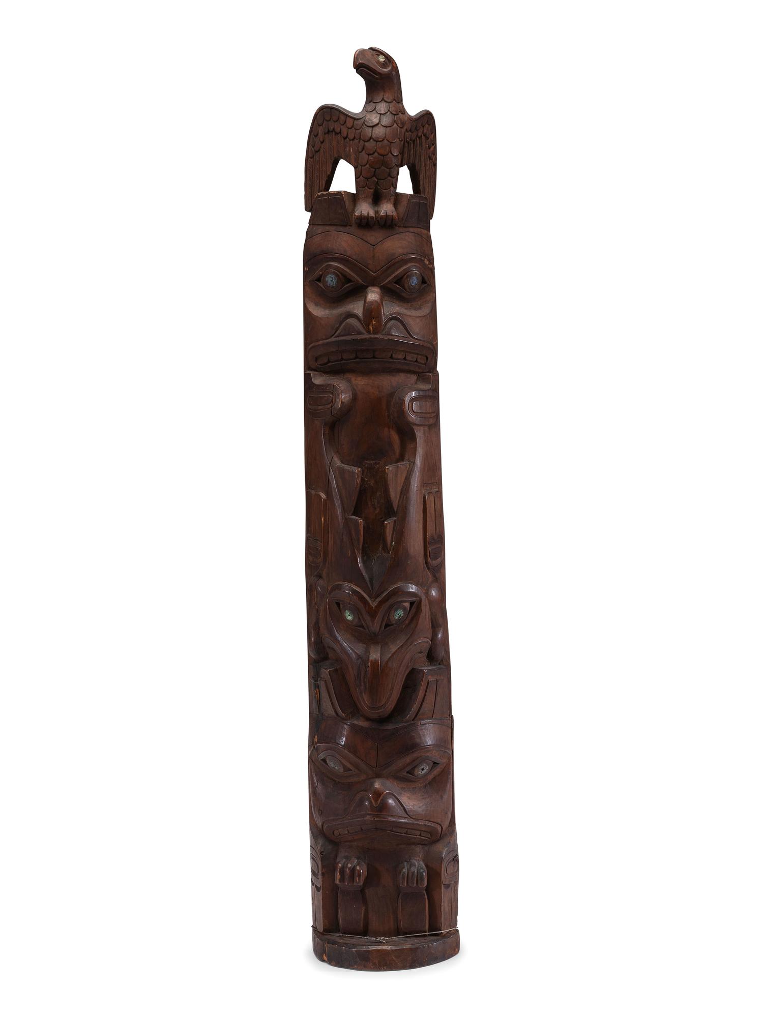 Haida Carved Model Totem Pole