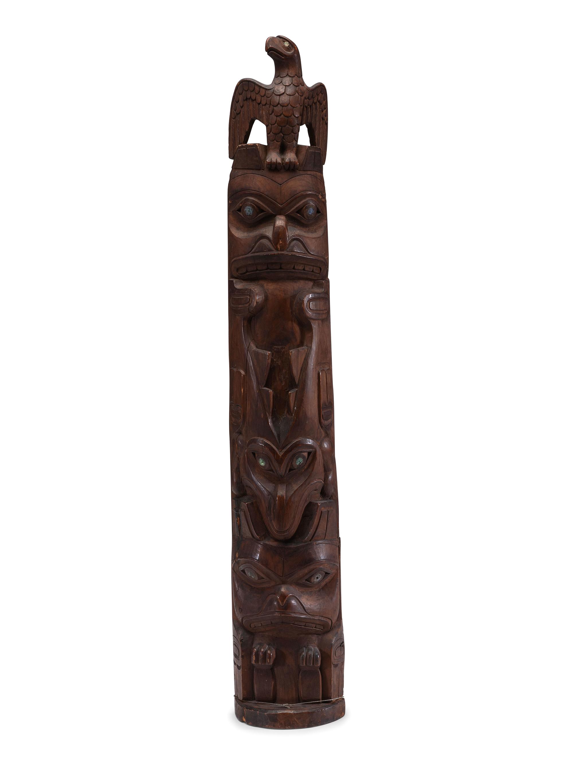 Haida Carved Model Totem Pole