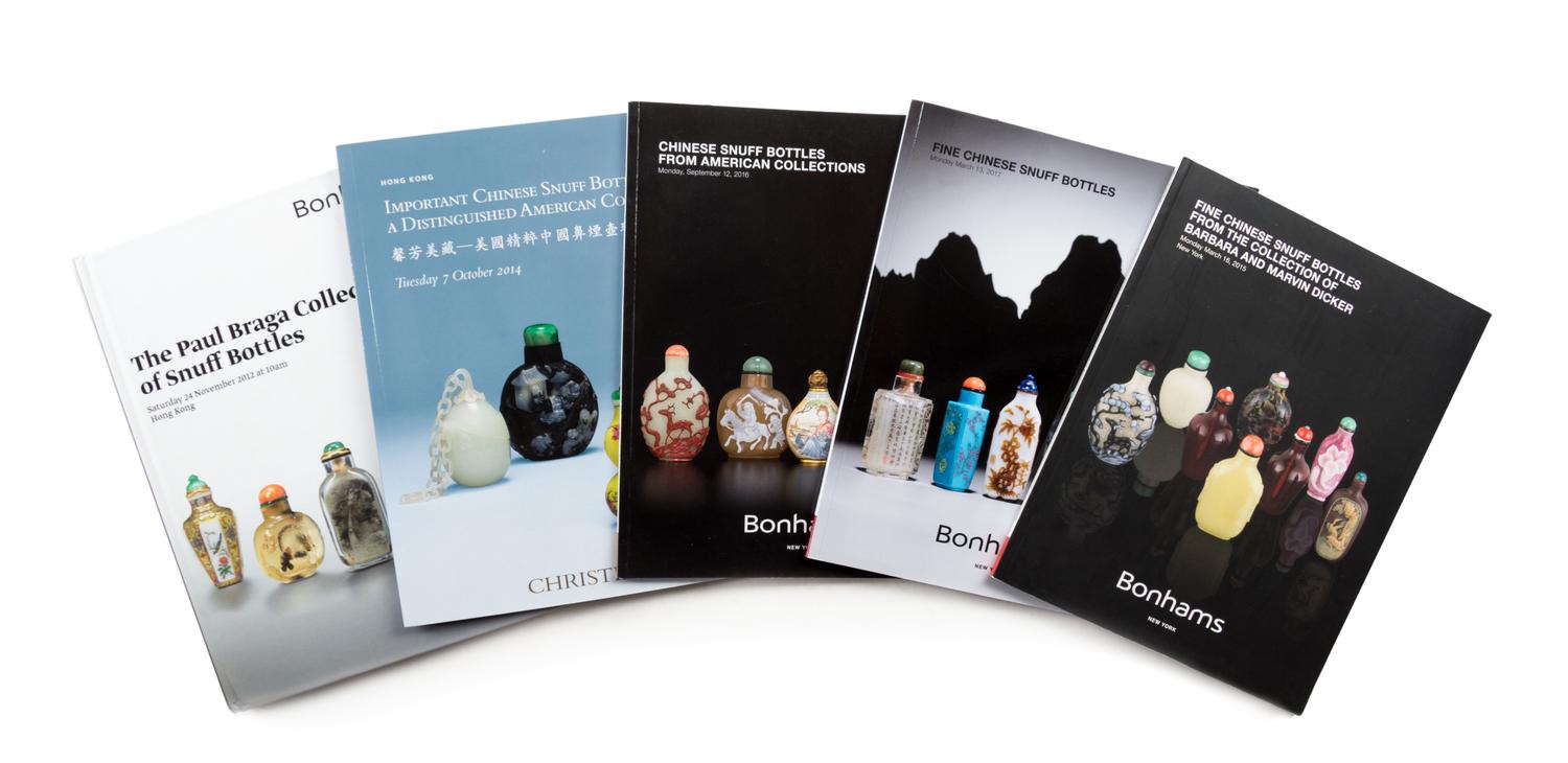 Nine Auction Catalogues Pertaining to Sales of Snuff Bottles
