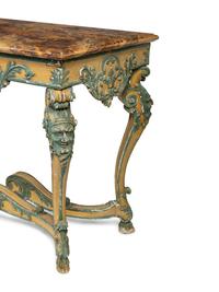 A Régence Style Polychrome Painted Console Table