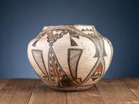 Zuni Polychrome Pottery Olla