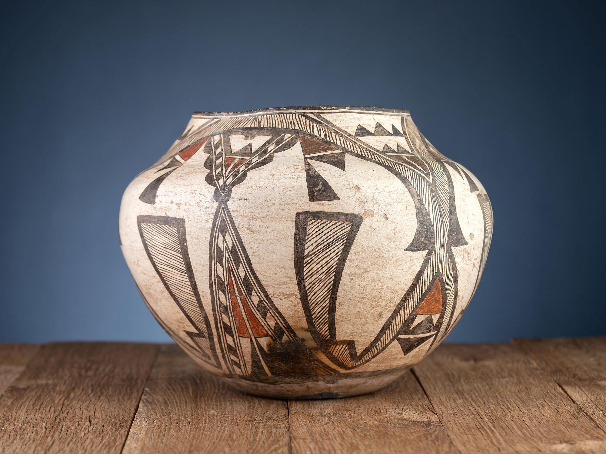Zuni Polychrome Pottery Olla