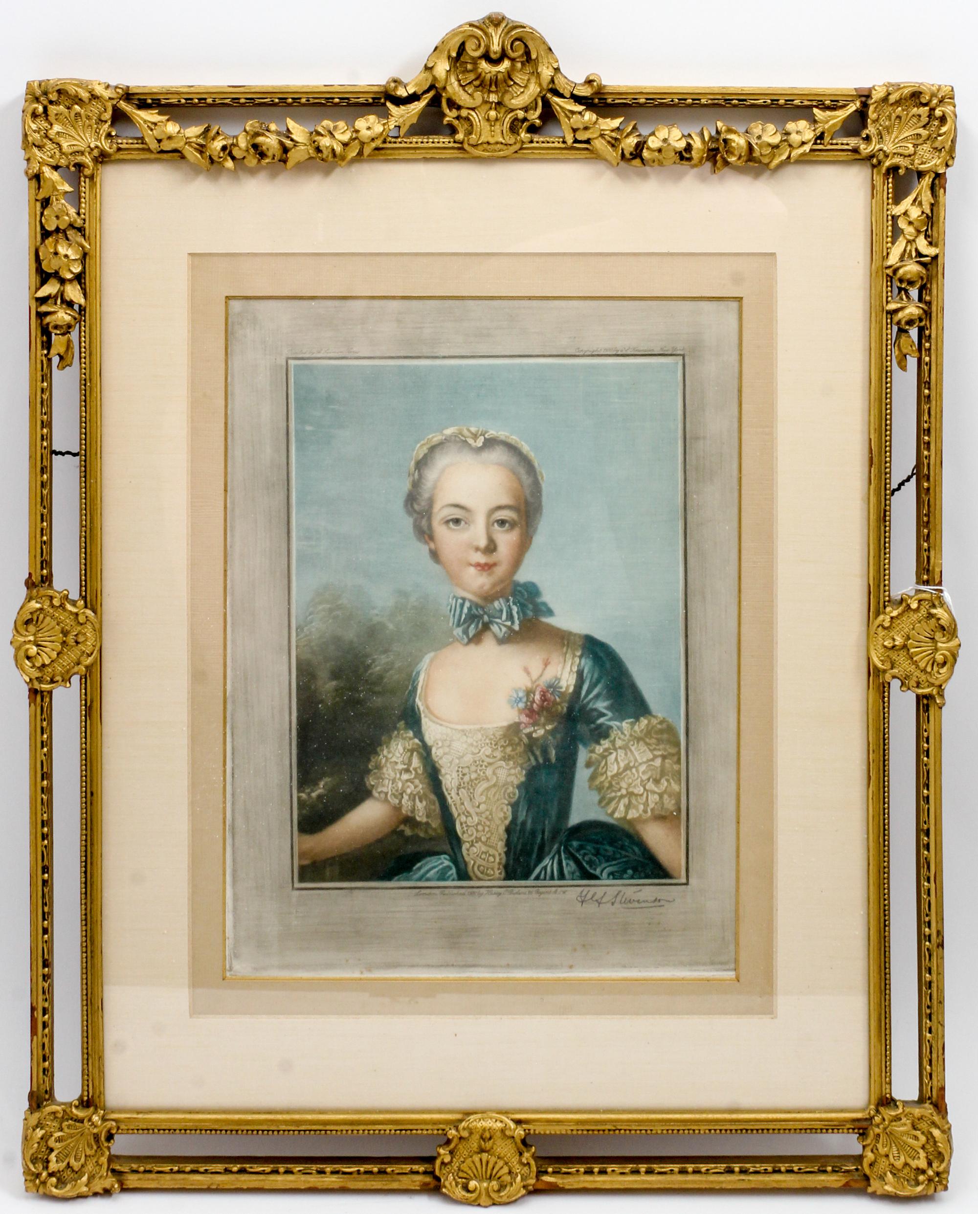 After F.G. Stevenson, published by Harry Dickins, EARLY 20TH CENTURY, Portrait of a French Lady of the Court