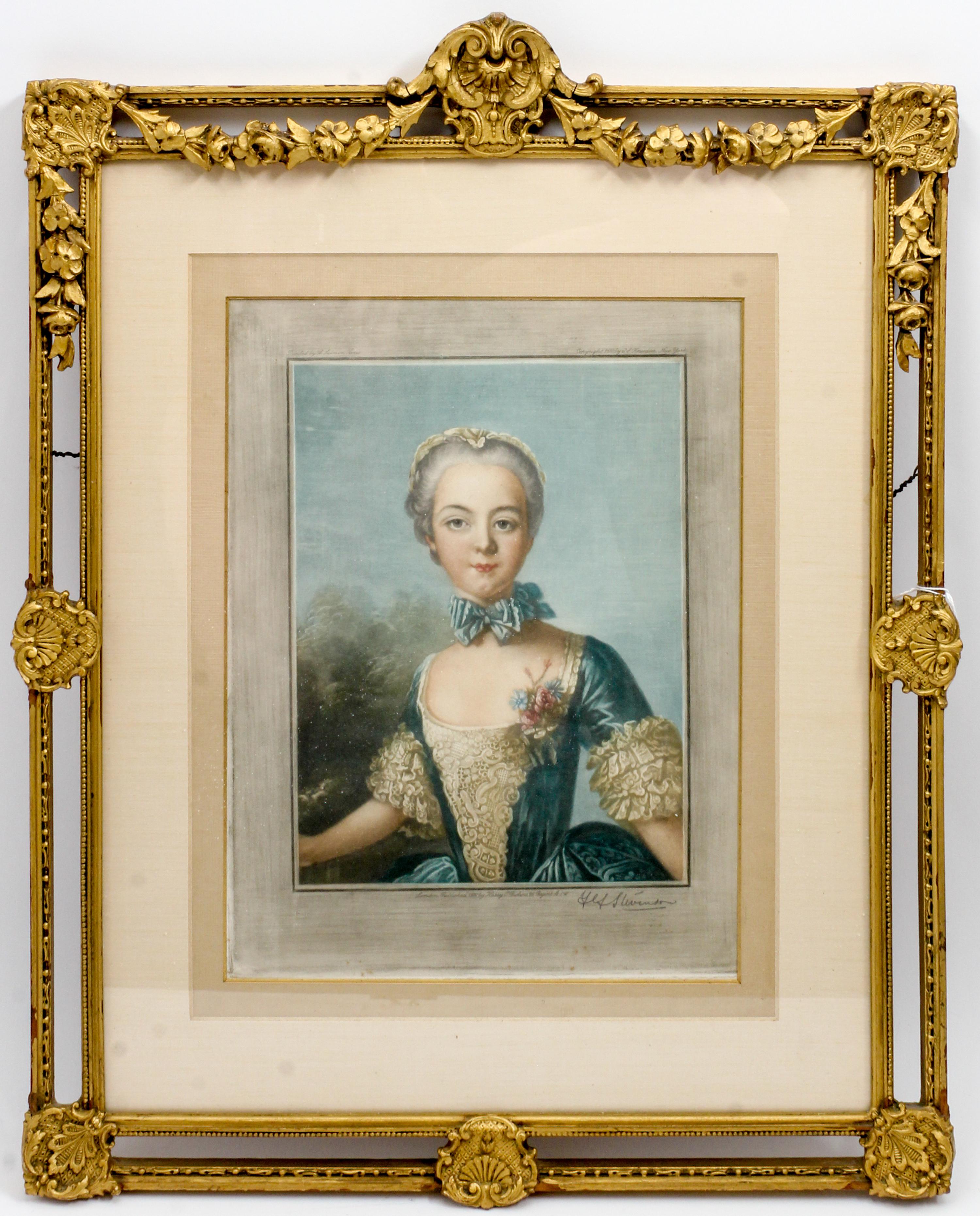 After F.G. Stevenson, published by Harry Dickins, EARLY 20TH CENTURY, Portrait of a French Lady of the Court