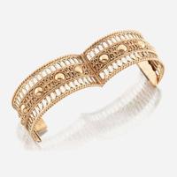 A gold bracelet