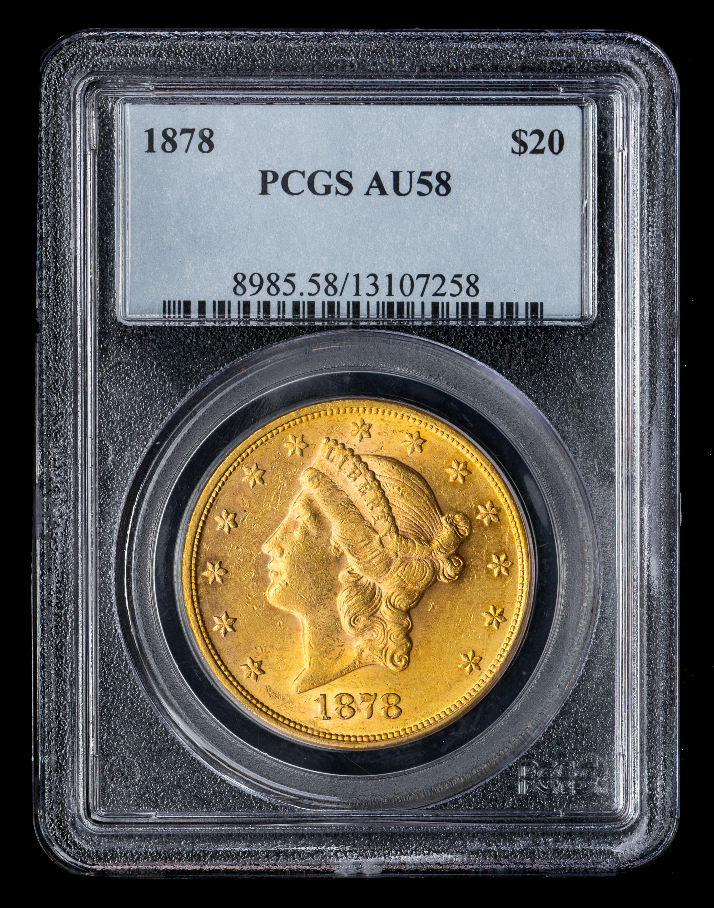 A United States 1878 Liberty Head $20 Gold Coin