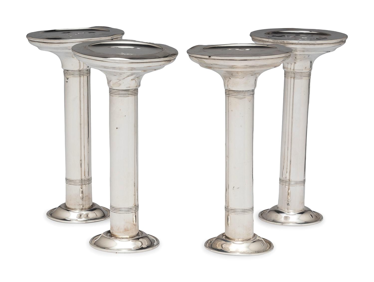 Four American Silver Candlesticks
