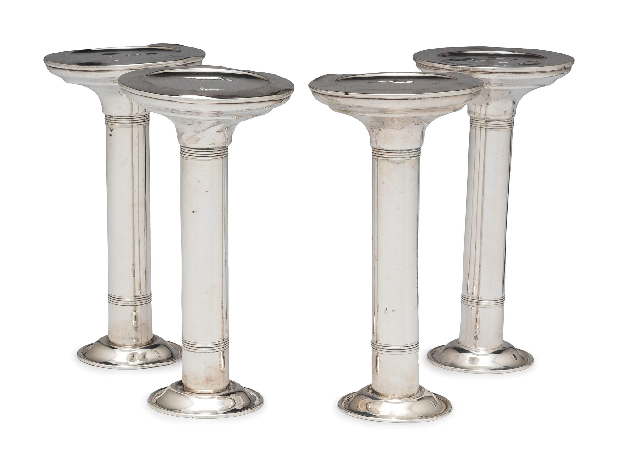 Four American Silver Candlesticks
