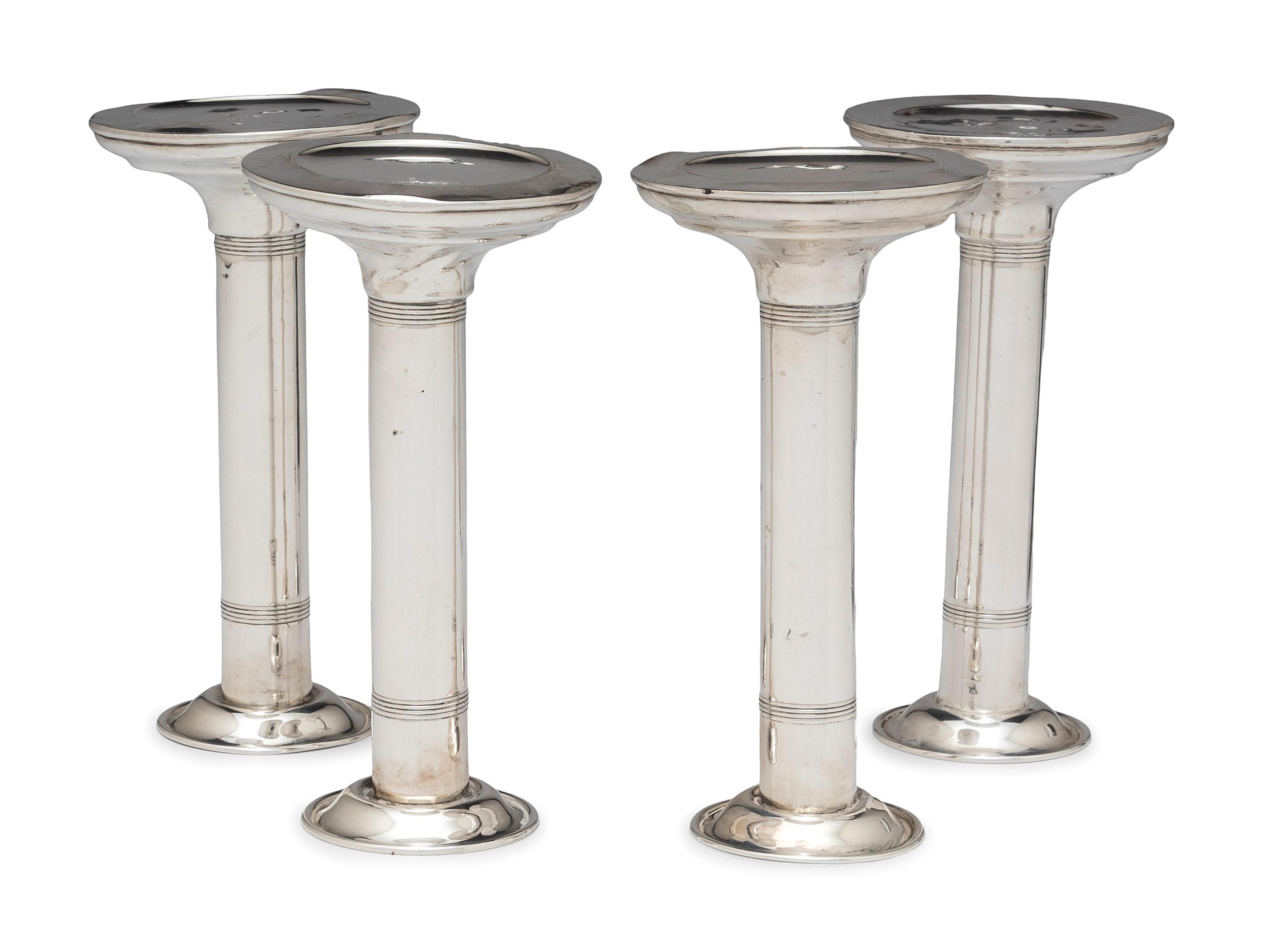Four American Silver Candlesticks