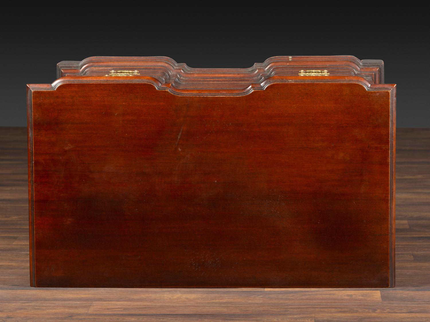 A Chippendale Style Mahogany Block-Front Chest of Drawers