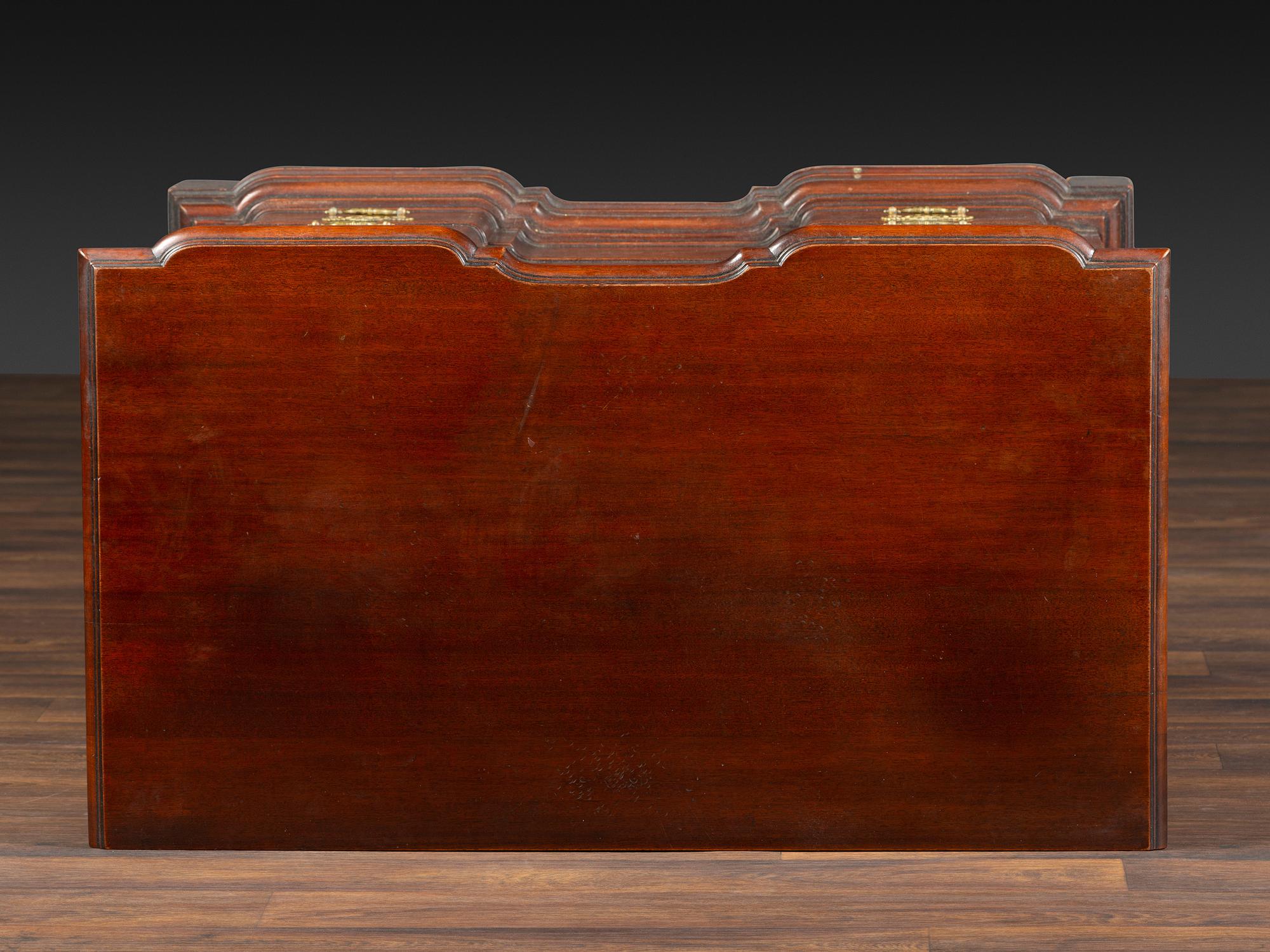 A Chippendale Style Mahogany Block-Front Chest of Drawers