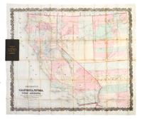 (MAP) Bancroft's Map of California, Nevada, Utah and Arizona. San Francisco, 1864. Fold-out lithographed pocket map.