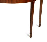 A Pair of George III Mahogany Demilune Console Tables