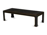 An Ebonized and Parcel Gilt Japonesque Cocktail Table