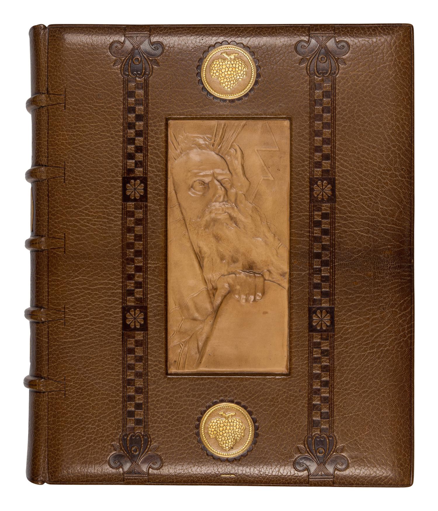 [BINDINGS] -- [BIBLE, in French]. TISSOT, James (1836-1902), illustrator. La Sainte Bible . Paris: M. de Brunhoff, 1904.