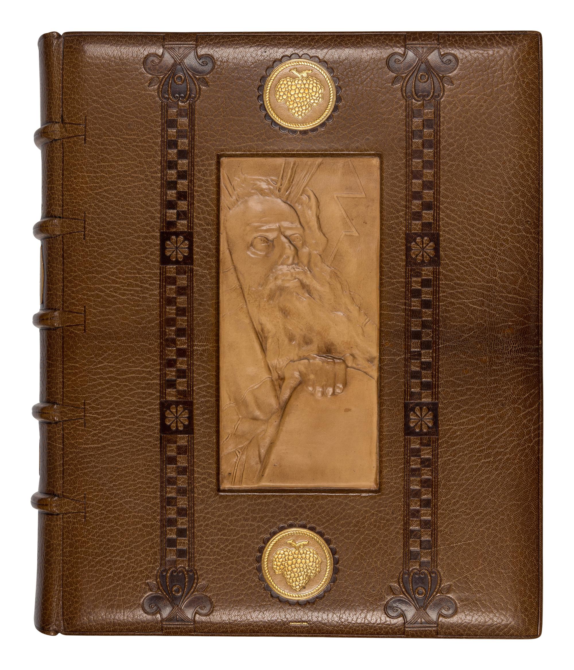 [BINDINGS] -- [BIBLE, in French]. TISSOT, James (1836-1902), illustrator. La Sainte Bible . Paris: M. de Brunhoff, 1904.