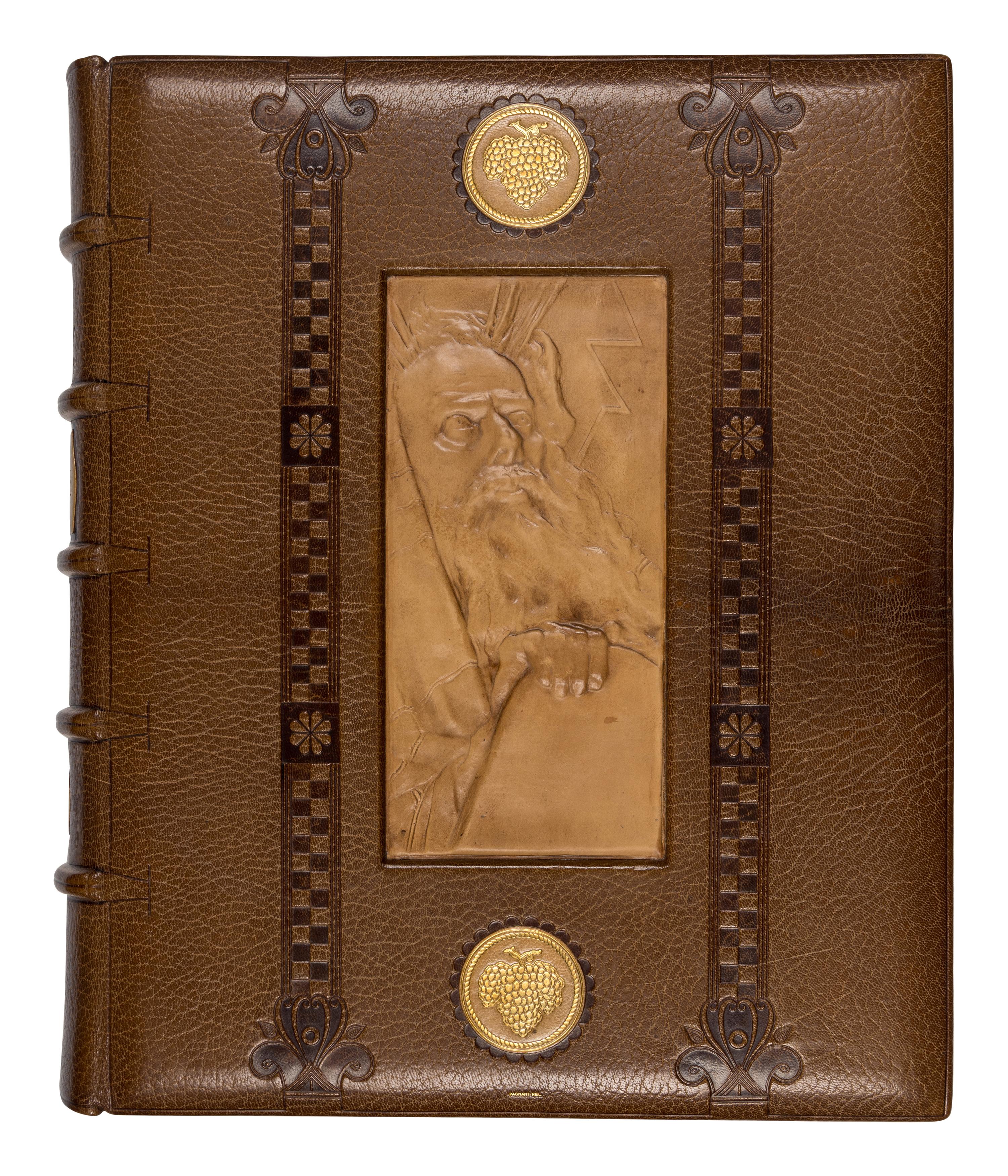 [BINDINGS] -- [BIBLE, in French]. TISSOT, James (1836-1902), illustrator. La Sainte Bible . Paris: M. de Brunhoff, 1904.