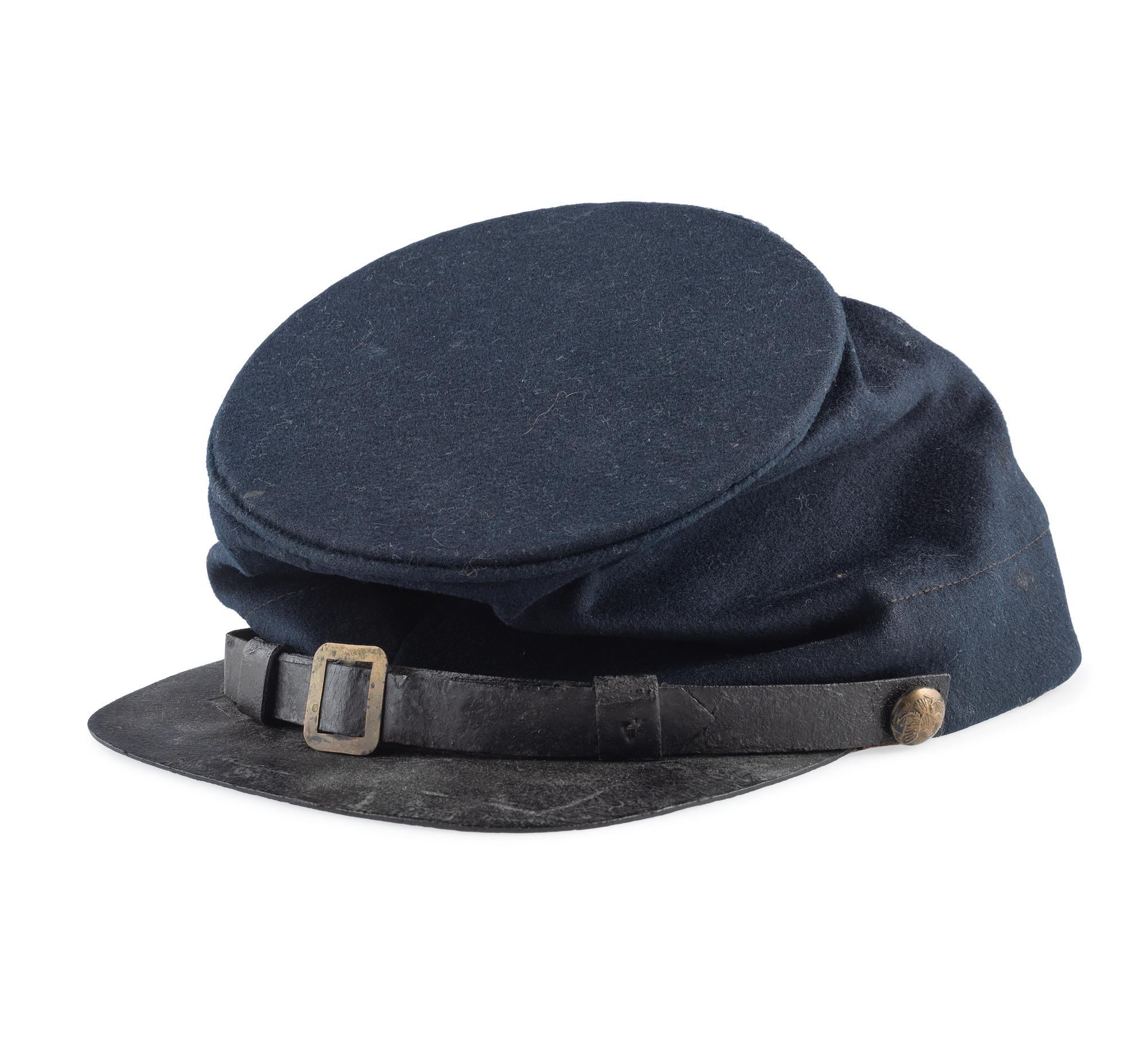 [CIVIL WAR]. (Associated with Gilpin Collection). Federal forage cap attributed to Corporal Levi L. Gilpin, 51st Ohio Volunteer Infantry.