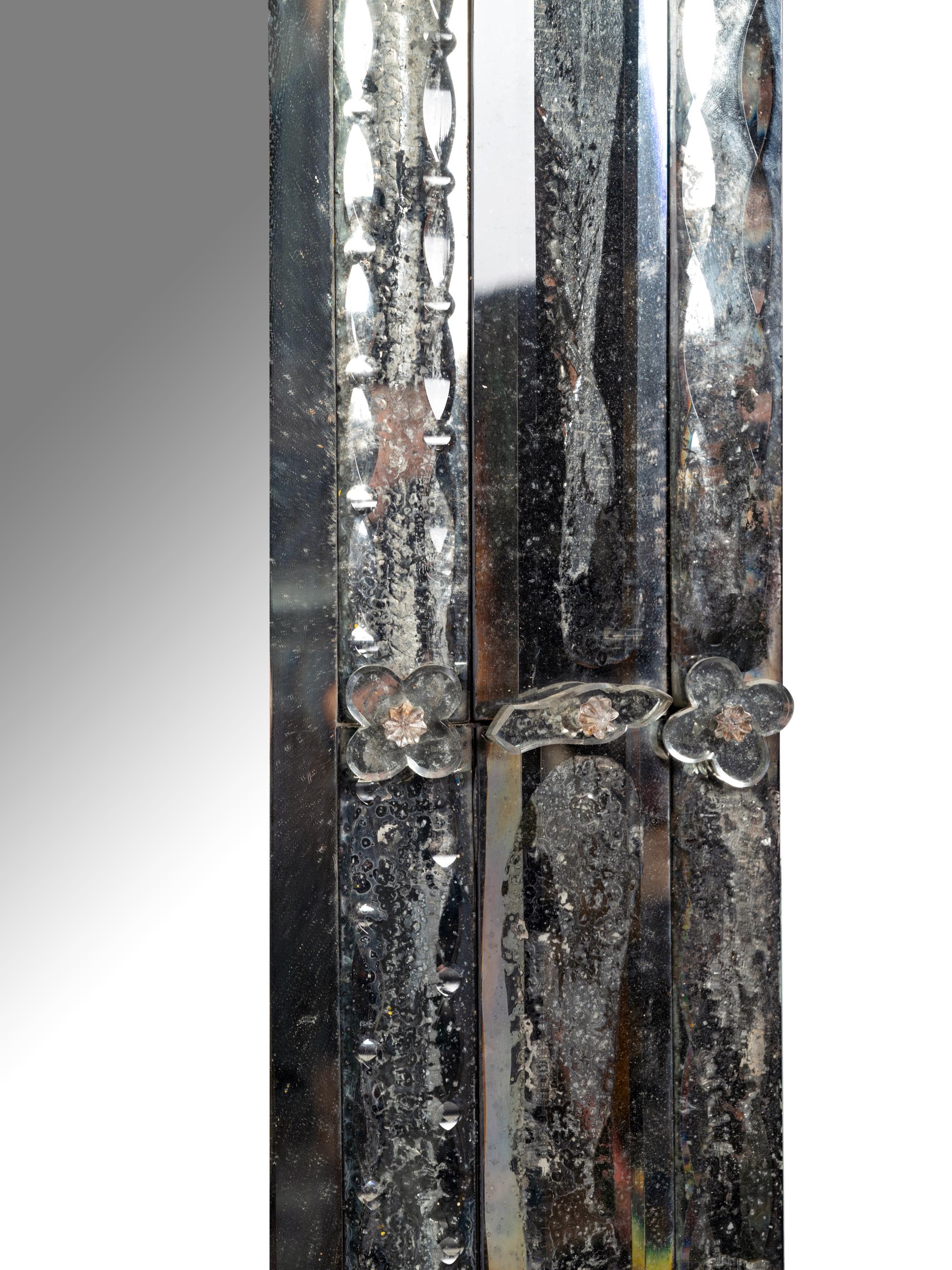 A Venetian Etched Glass Mirror